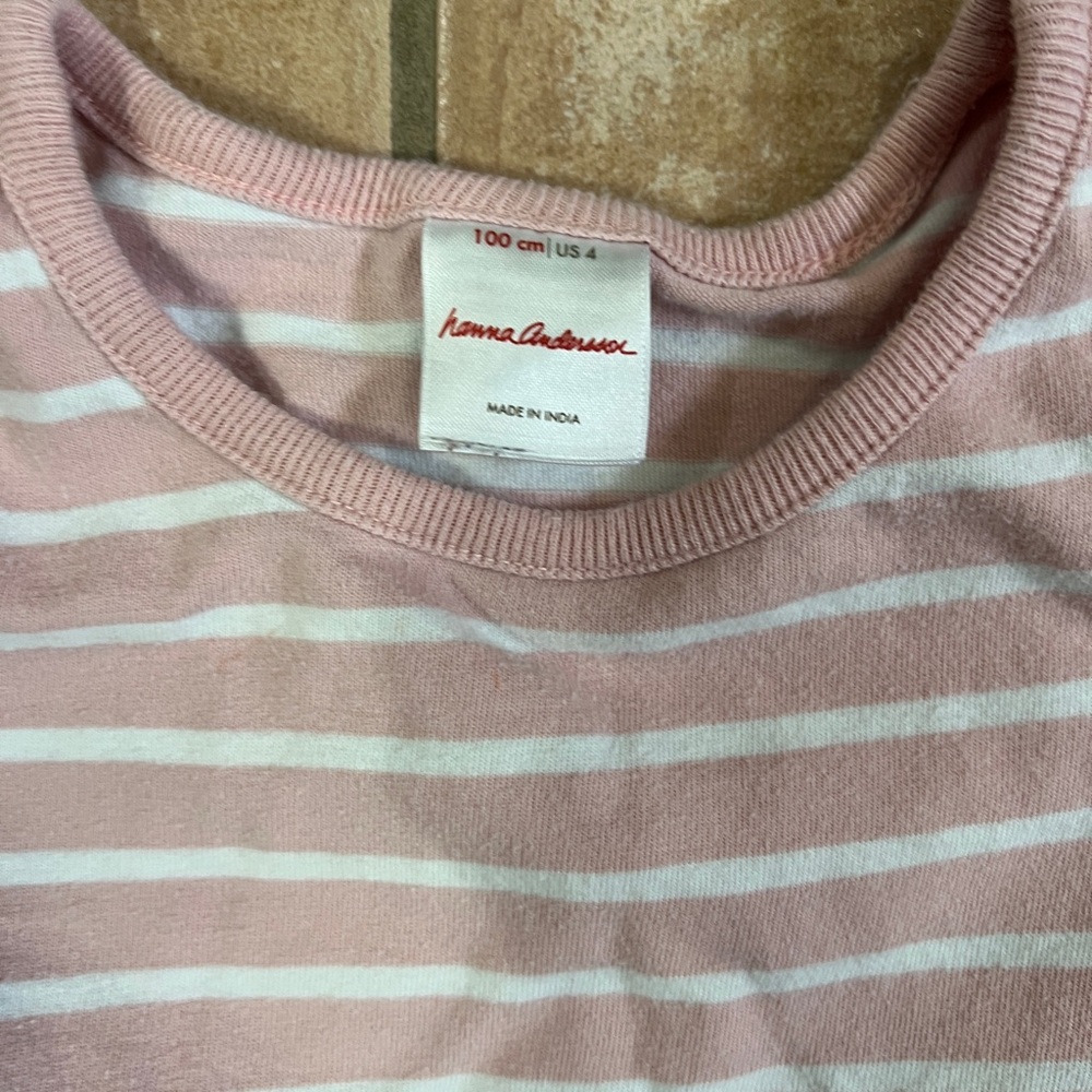 4T Hanna Andersson long sleeve dress bundle- rainbows and stripes and florals - Picture 5 of 5